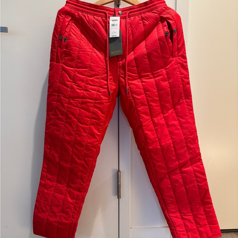 BRAND NEW WITH TAGS - Todd Snyder Red Quilted Sweatpants